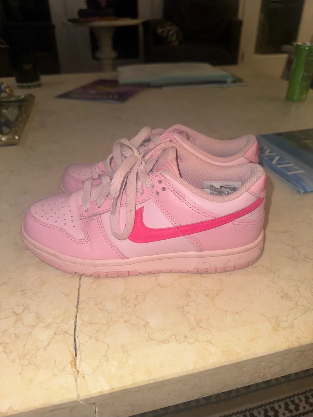 Nike Women’s/Kids Pink Low-Top Dunks Sneakers